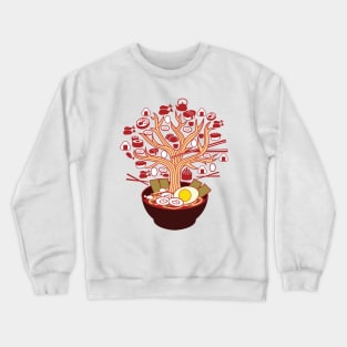 Ramen Tree Illustration Crewneck Sweatshirt